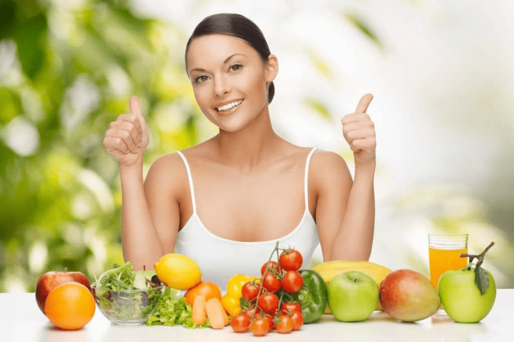 buah-buahan dan sayur-sayuran dalam diet